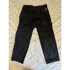 Vintage Results Jeans Straight Leg 34M Baggy Size 35x30 Grunge Stone Washed 90s